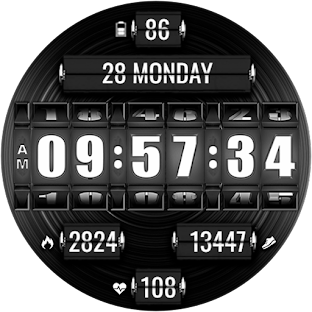 DIGI Flip Rotary 12 Watch face
